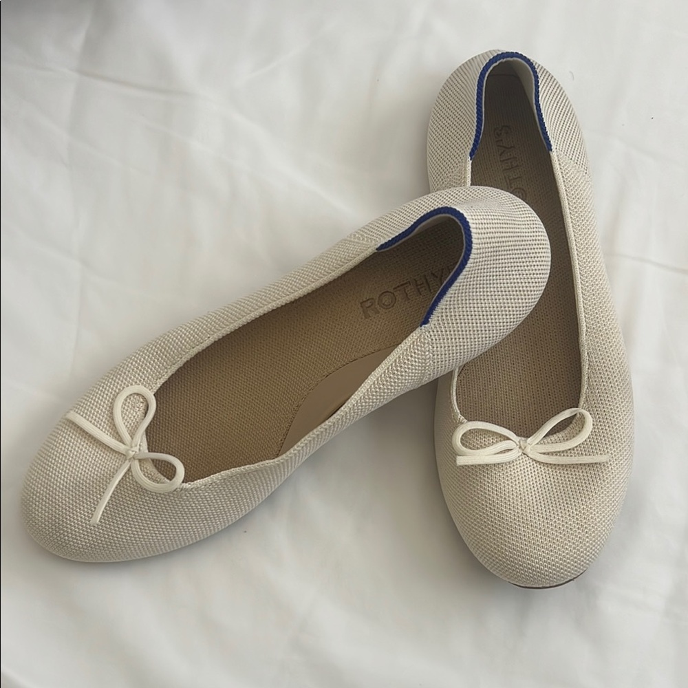 Rothy's Cream Flats Elegant Design